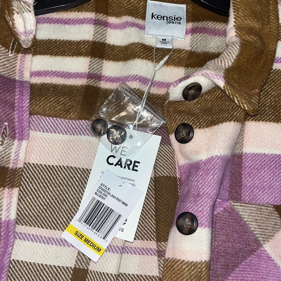 Kensie jeans button up sweater jacket size medium. - Picture 3 of 5